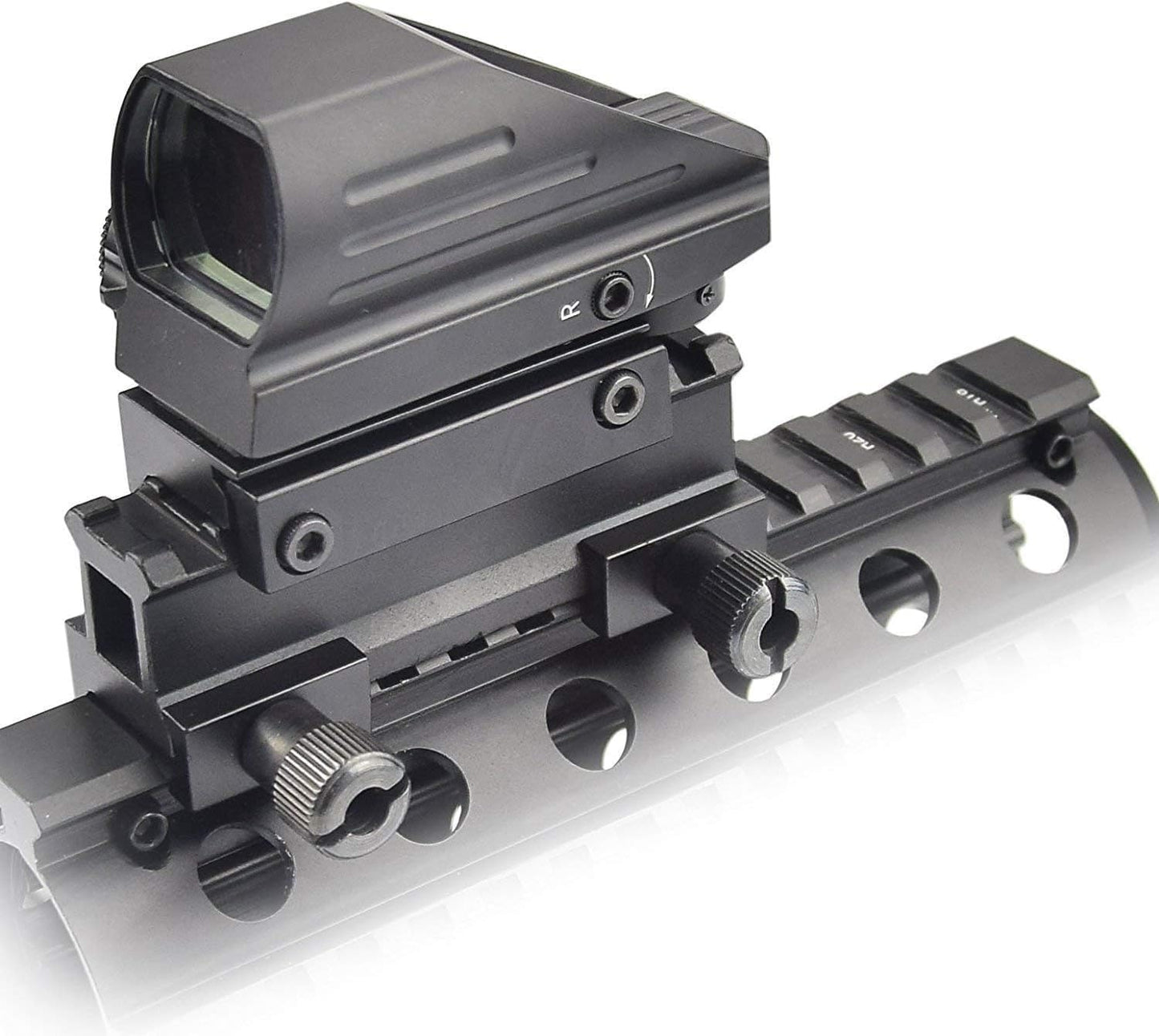 360 Tactical 1 inch High Profile Short Riser Mount Matte Black Picatinny 8 Slot for Scopes and Optics