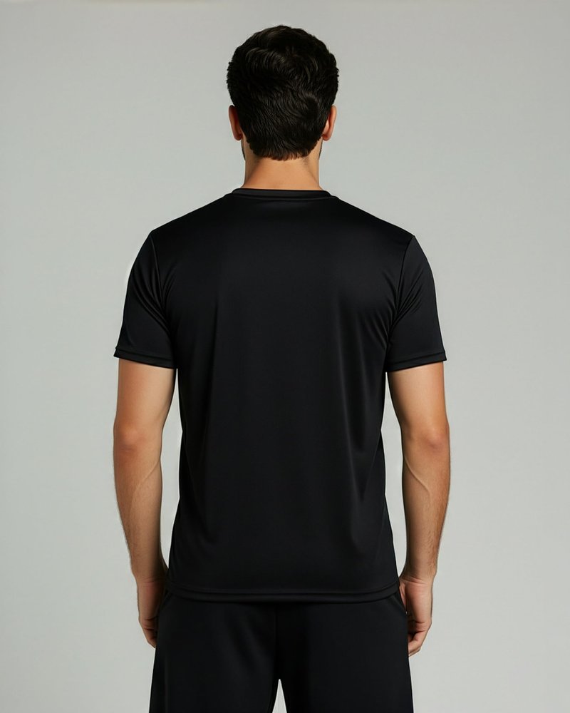 Real Essentials 4 Pack: Men's Dry-Fit Short Sleeve Pocket Crew Performance Athletic T-Shirt-Set 5, XL