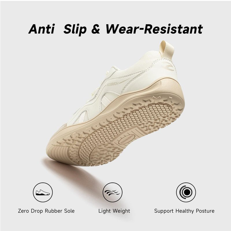 HOBIBEAR Breathable Mesh Barefoot Shoes for Women Wide Toe Box & Zero Drop | Lightweight Walking Sneakers for Travel & Casual