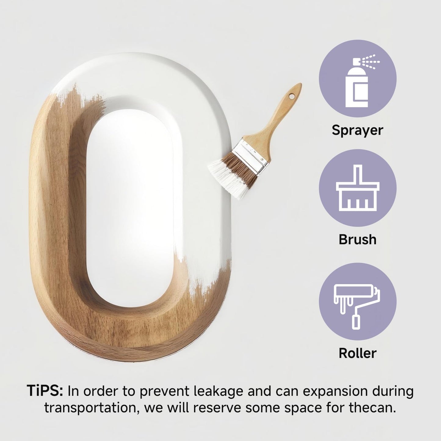 CARPOLY Furniture Paint Kit 16oz with Tools - Water-based & Low Odor All-in-One No Sanding - Matte Finish Indoor Outdoor Wood Paint for Cabinets, Doors, Tables and Dressers - White