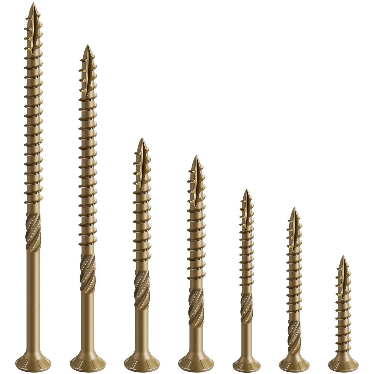 Wensilon #8 * 1-5/8" Deck Screws, (2833pcs) 15 lbs.Exterior Wood Screws, Rust Resistant epoxy Coated, Bronze, T20 Star Bit