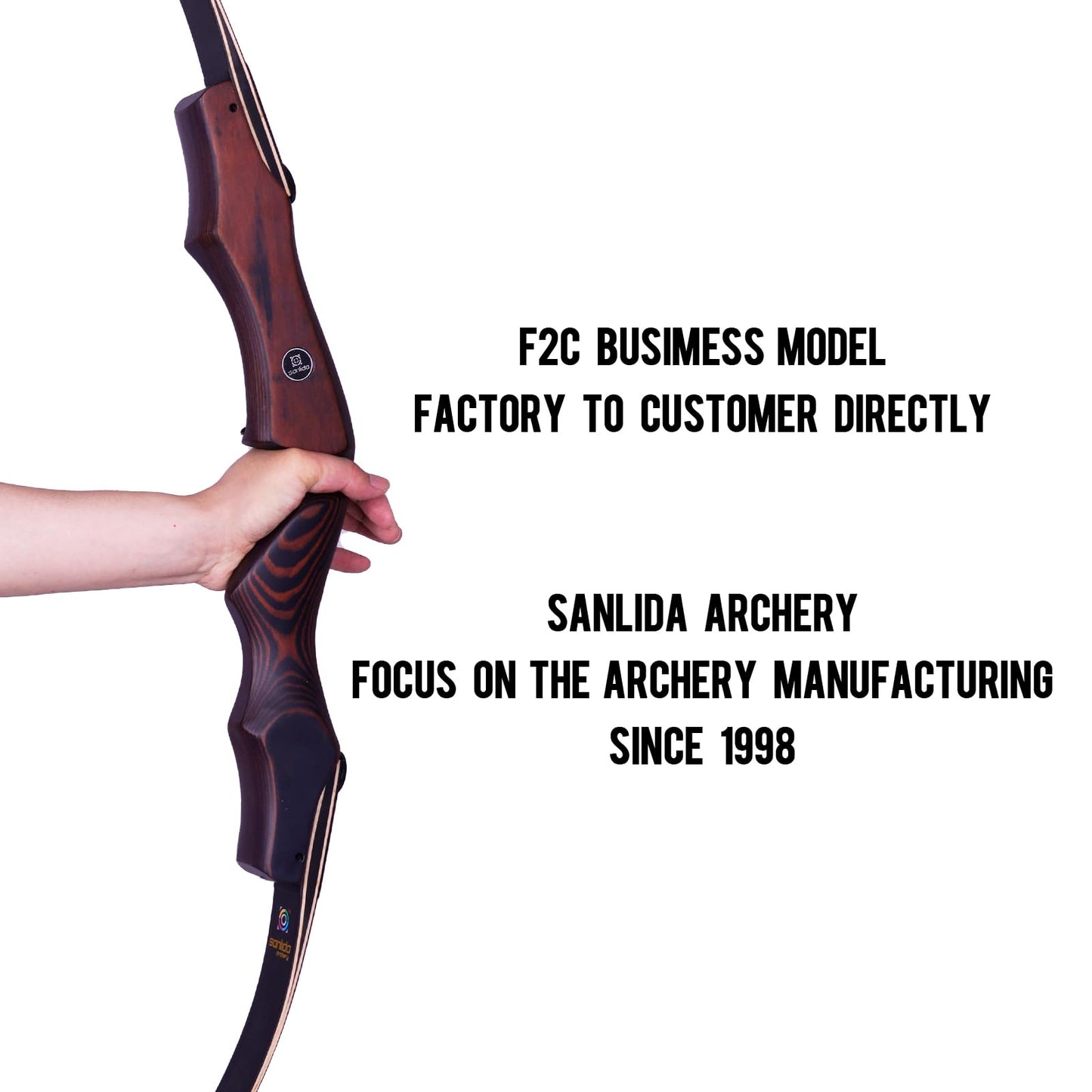New Sanlida Hermit X8 Standard ILF Takedown Hunting Recurve Bow for Adults and Hunters, 62 Inch Wooden Recurve Bows Package for Outdoor, Hunting and Practice 25-60Lbs RH Only (30Lbs)