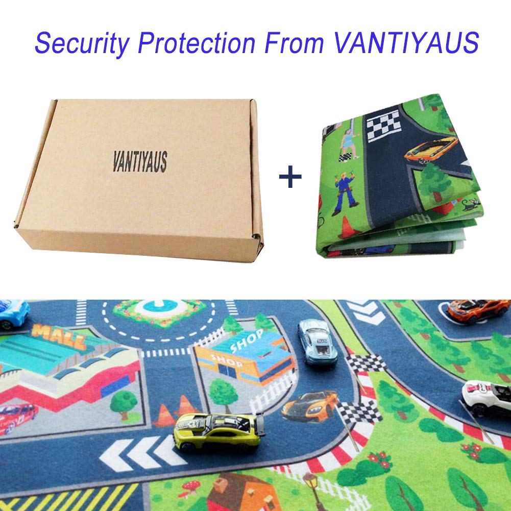 Road Playmat,Carpet Playmat,Great for Playing with Cars,Children Educational Road Traffic Play Mat- Learn and Have Fun Safely