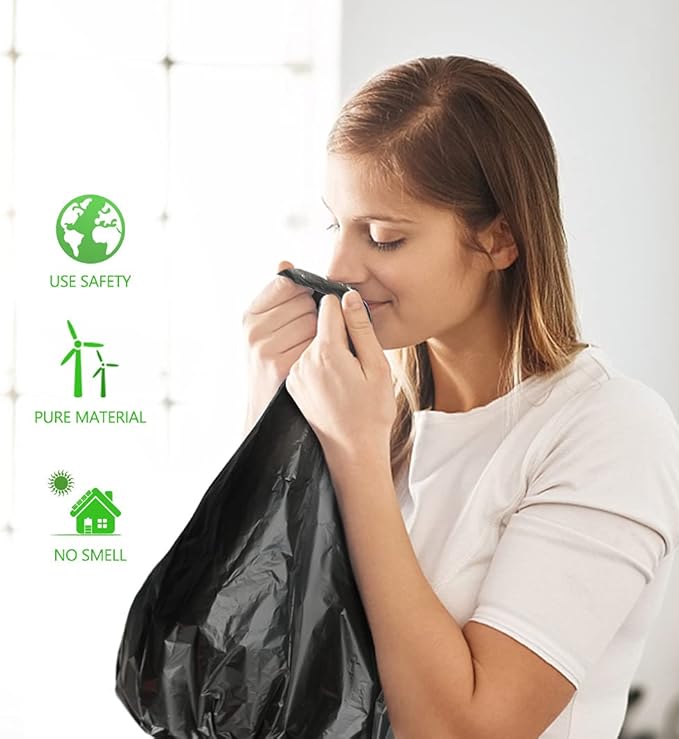 Teivio Trash Bags, 5 Gallon, for Bathroom, Industrial, Commercial, Janitorial