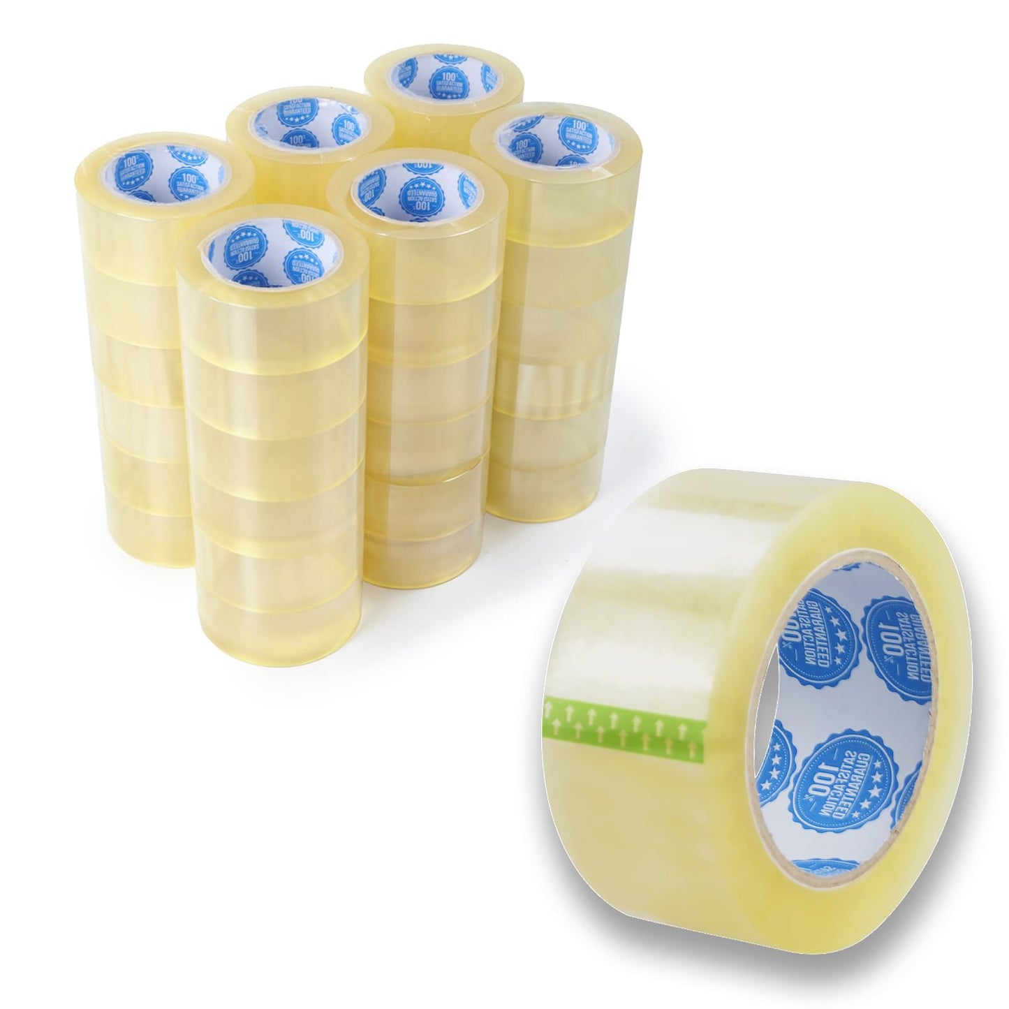 2.0 Mil Clear Packing Tape 36 Rolls (2 Inch x 110 Yards) – Shipping Tape for Boxes, Moving, Storage & Warehouse Use