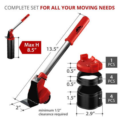 X-Protector Furniture Lifter Tool - Premium Furniture Jack Lifter Tool to Lift Furniture Easily - Appliance Lifter with 8.5" Adjustable Height - Ideal Jack to Lift Furniture Easily with Minimal Effort