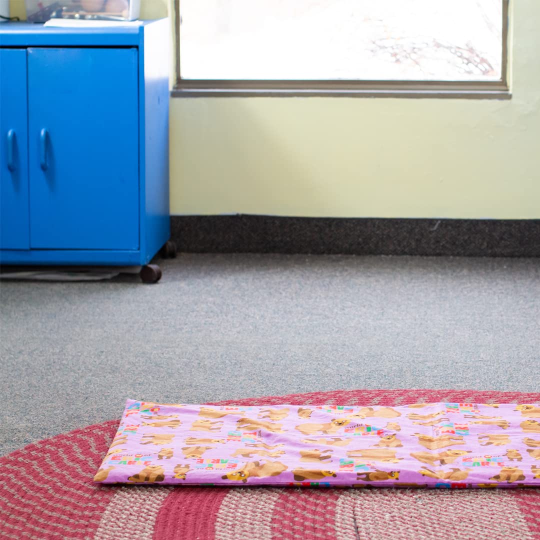 KinderMat Sheets Eric Carle - Full Nap Mat Washable Cover, Special Edition - Brown Bear, Brown Bear, What Do You See? - Regular, 47" x 22", Great for Daycare & Family Households, COVER ONLY