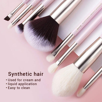 Jessup Brand 25pcs Professional Makeup Brush Set Beauty Cosmetic Foundation Powder Blusher Eyeshadow Blending Highlight Concealer Natural-Synthetic Hair Brushes Set (Pearl White/Silver)