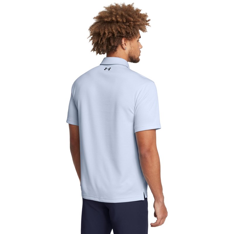 Under Armour Men's Tech Golf Polo, (470) Nimbus Blue / / Pitch Gray, Small Tall