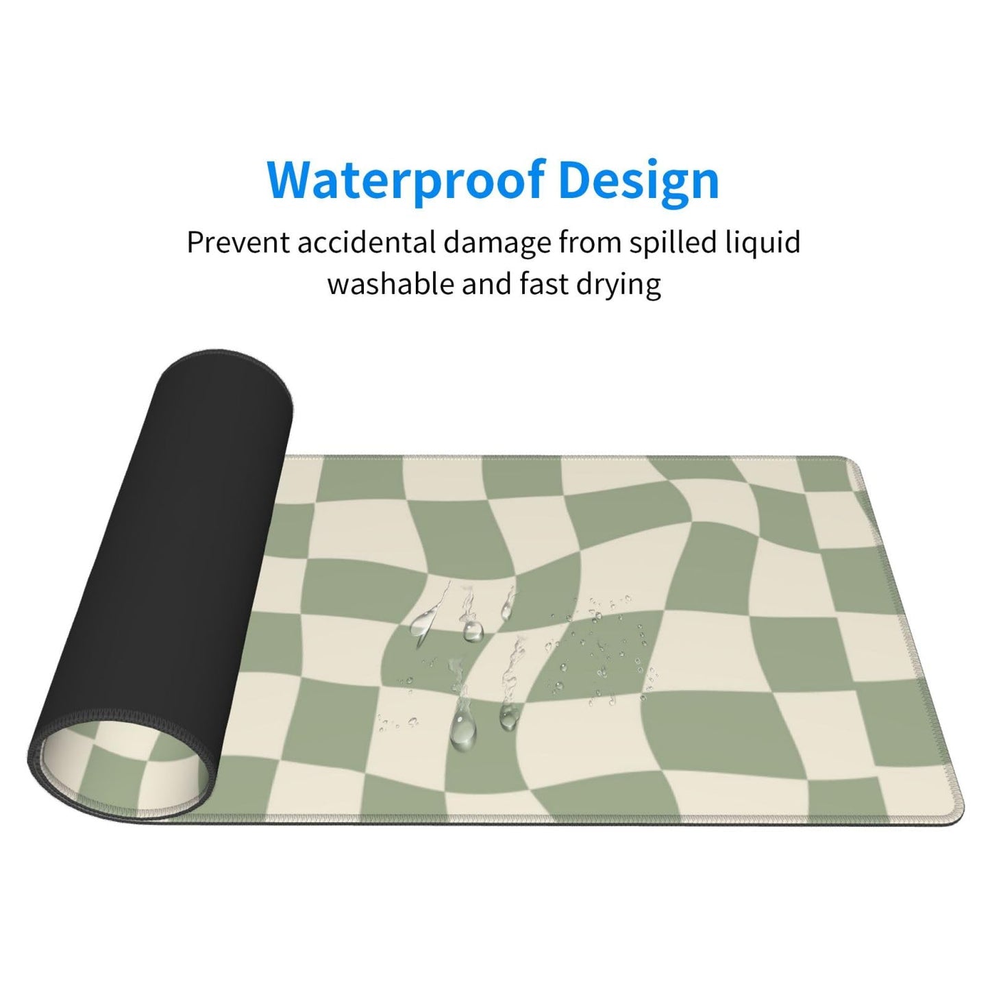 04 sage Green Desk mat,Checkered Mouse Pad,sage Office Supplies,sage Green Mouse Pad,XL Mouse pad 11.8 * 31.5 Inches