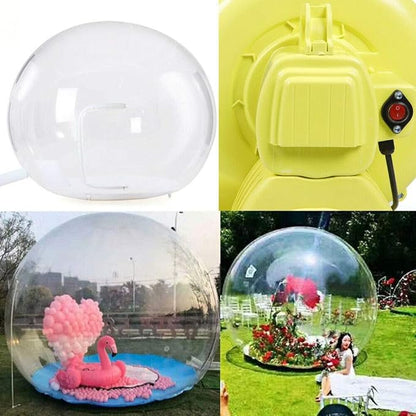 10FT Giant Inflatable Snow Globe(0.5mm PVC)(250w Blower) Christmas Decorations Giant Transparent Bubble Tent, Large Inflatable Bubble Igloo Tent for Wedding,Birthday,Christmas,Halloween Party
