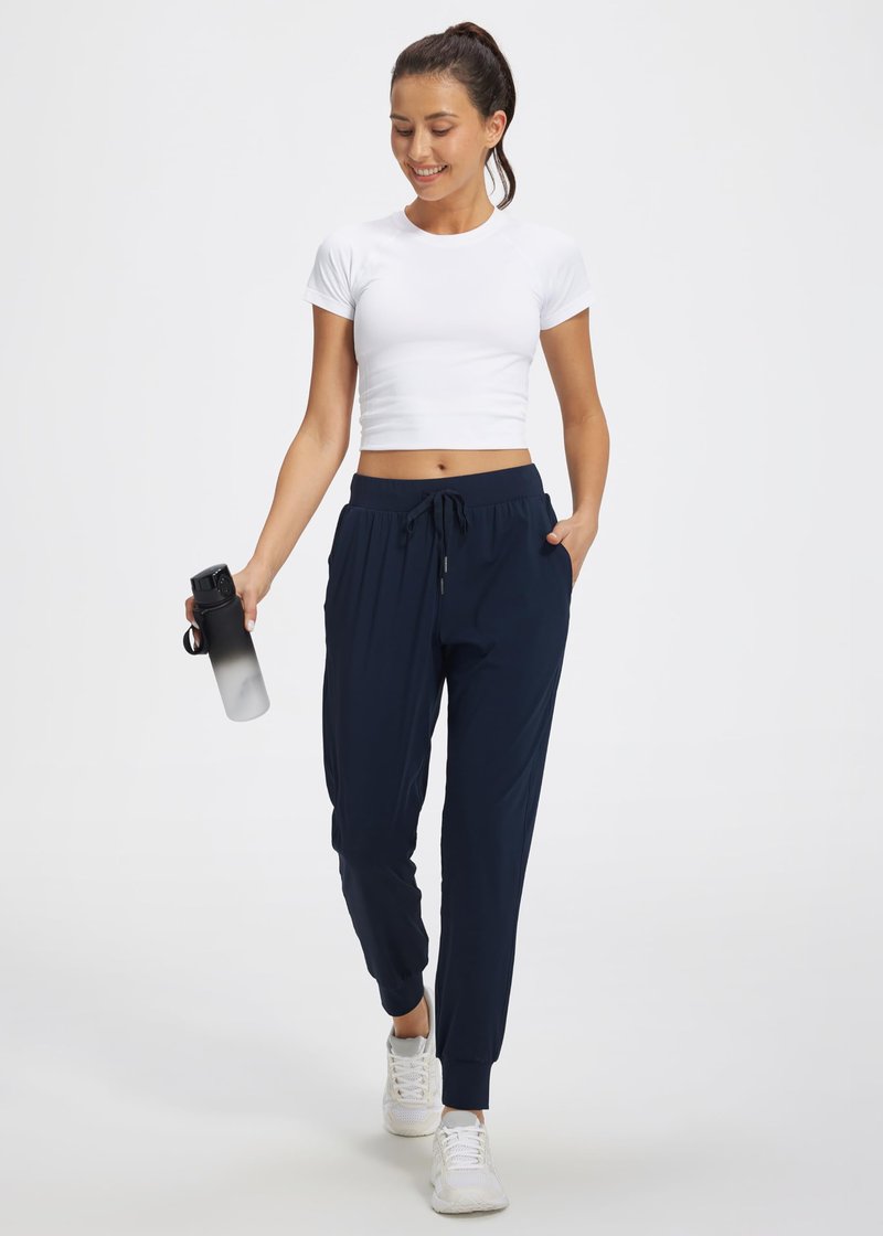 Libin Joggers for Women Tall/Regular/Petite Dance Sweatpants Athletic Workout Trousers Pants Tapered Casual Teacher Yoga Pants for Running Golf Work Cloths, Navy XXL