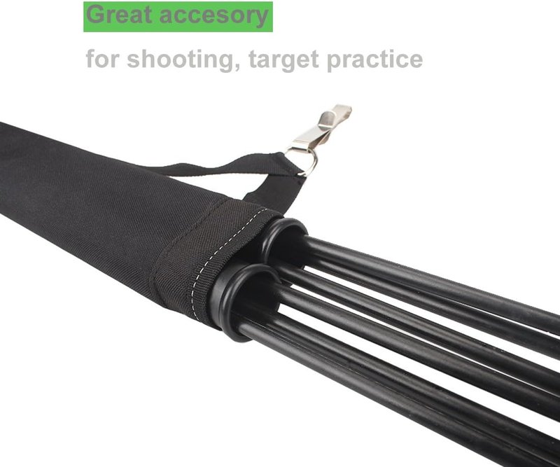 Archery Hip Arrow Quiver - 2 Tube Waist Carry Bag with Hook for Target Shooting
