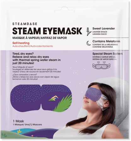Epielle Steam Eye Mask Pack of 6 for Dry Eyes and Puffiness Helping Sleep with Melatonin Steam Moisture Self Inflate Heated from Korea