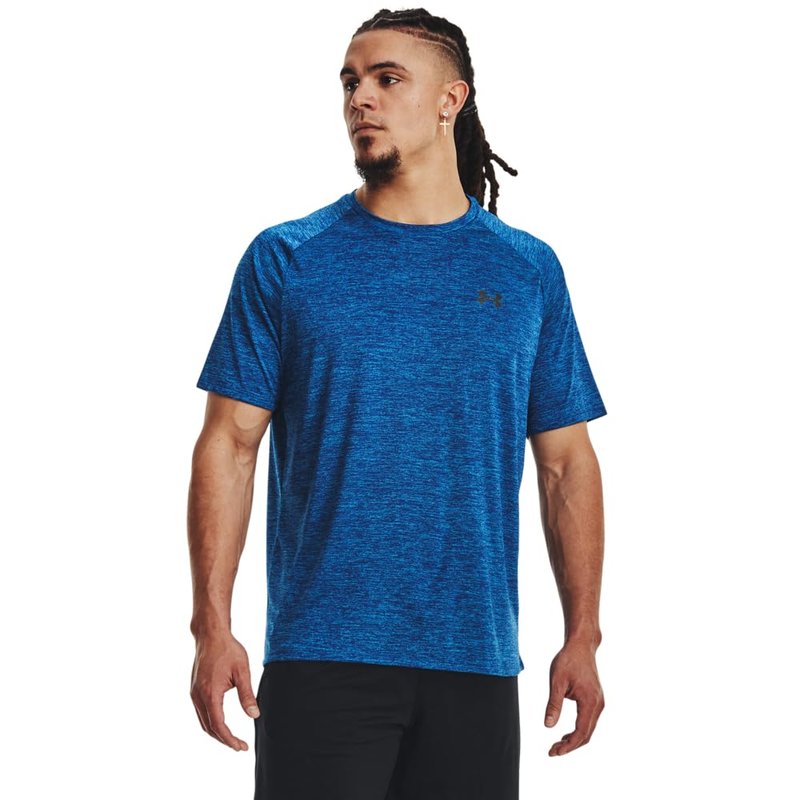 Under Armour Men's Tech 2.0 Short-Sleeve T-Shirt, (471) Blue Mirage / / Black, Large
