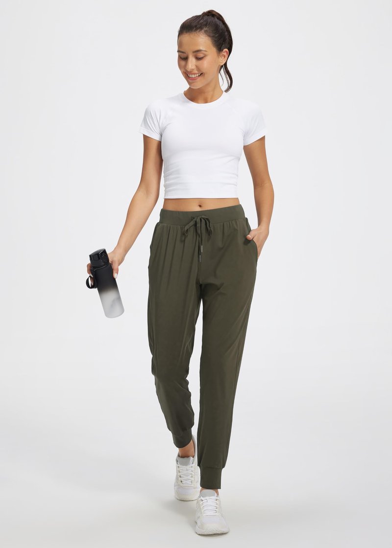 Libin Joggers for Women Petite/Regular/Tall Dance Sweatpants Athletic Workout Tapered Lounge Casual Teacher Pants for Running Yoga Cloths, Olive Green XS