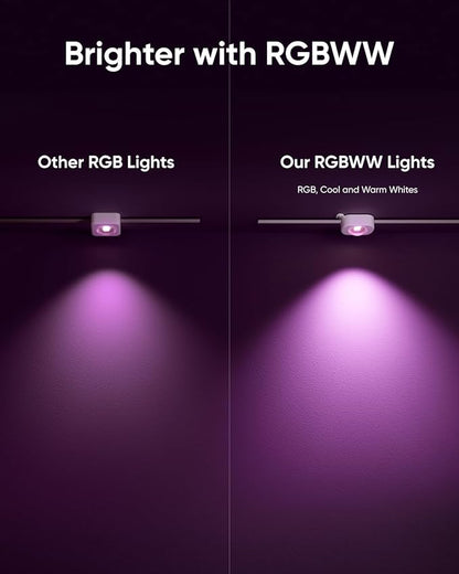 eufy Permanent Outdoor Lights E22, 50ft with 30 Triple-LED Lights, Smart RGBWW for Christmas, Daily and Holiday, IP67 Waterproof, AI Lighting Themes for Christmas Decorations, Links with Cameras