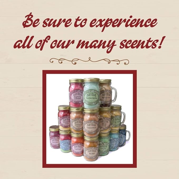 Our Own Candle Company Blueberry Pie Scented Mini Mason Jar Candle, 3.5 Ounce (4 Pack)