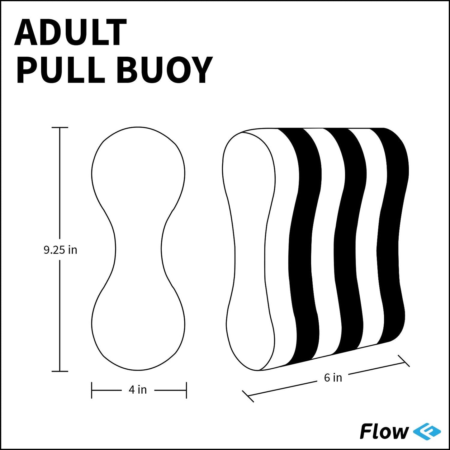 Flow Swim Gear Training Pull Buoy - Pull Float for Pool Lap Swimming in Adult and Junior Sizes (Pink/Black, Adult)