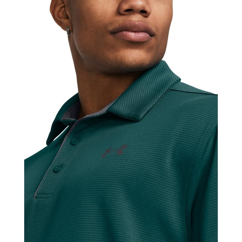 Under Armour Men's Tech Golf Polo, (449) Hydro Teal / / Pitch Gray, X-Large