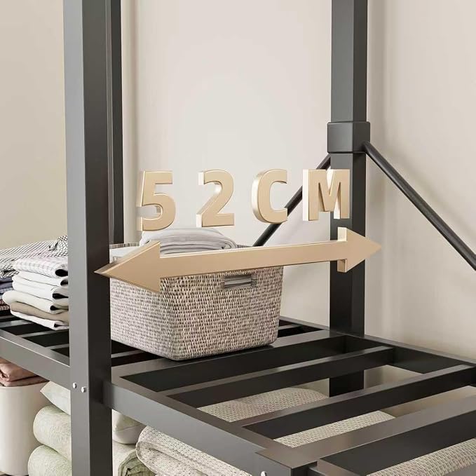 Foldable Portable Wardrobe Closet with Magnetic Doors & Cover, Heavy Duty Covered Clothes Rack with Hanging Clothing Rod, Metal Frame Standing Alone Closet for Bedroom (Door Design D, 70.9IN/180CM)