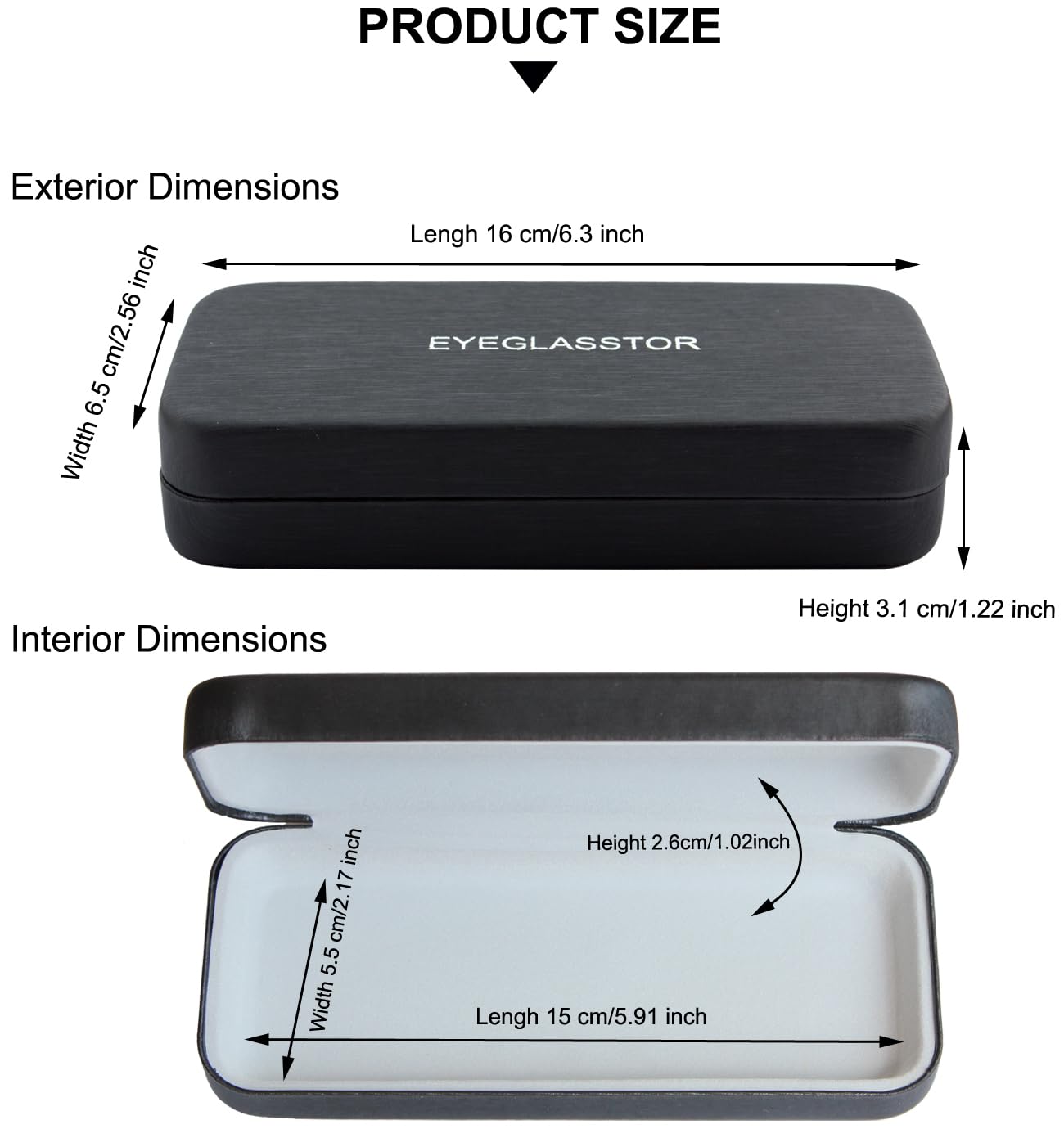EYEGLASSTOR Hard Shell Eyeglasses Case Protective Glasses Case for Men and Women Linen Fabric