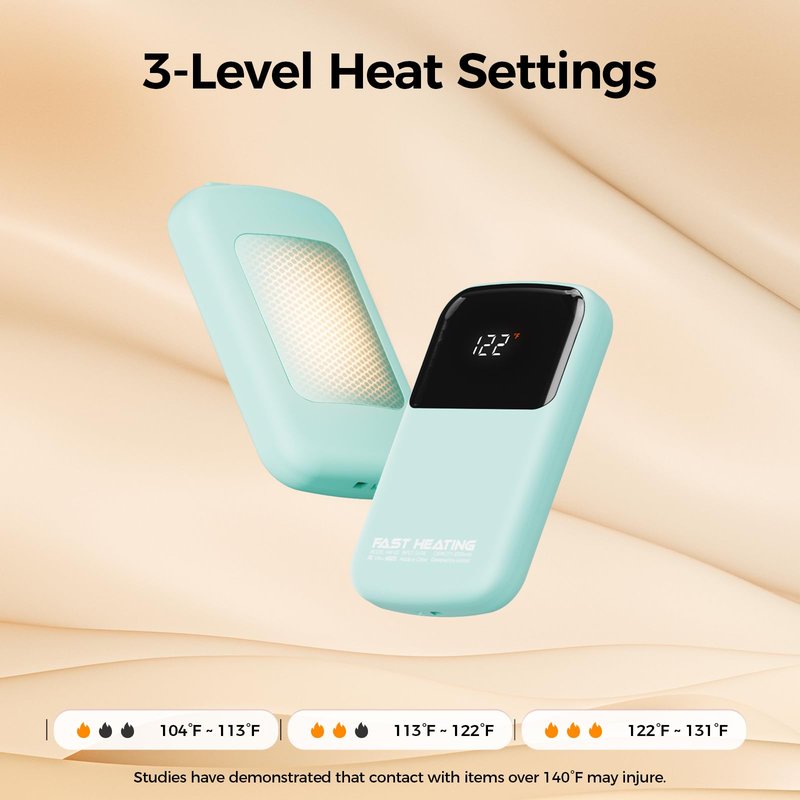 AI Hand Warmers Rechargeable, Real-Time Temp & Battery Display, Electric Hand Warmers, Fast Heating, Fits in Gloves/Pocket, Gifts for Women & Men