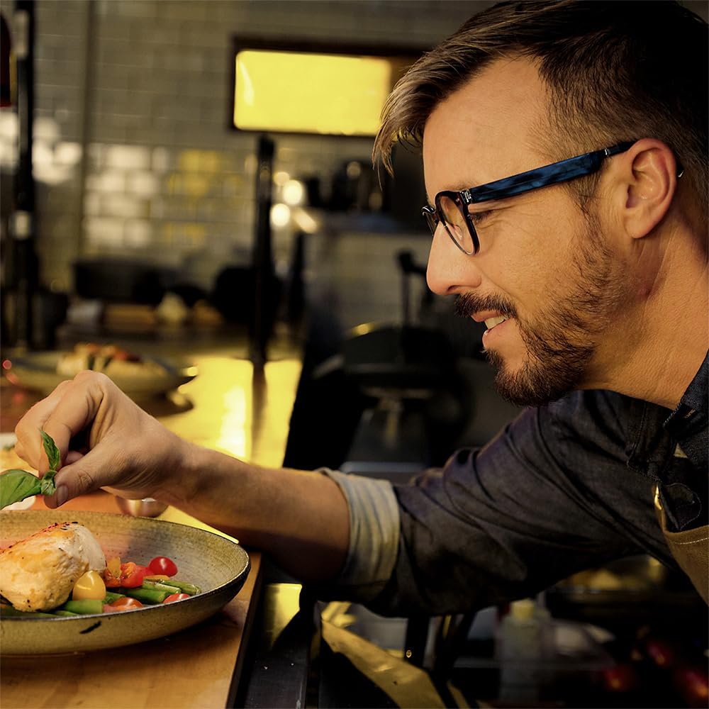 Amazon Echo Frames, an Alexa device (newest model), Smart glasses with Alexa, Modern Rectangle frames in Charcoal Gray with blue light filtering lenses