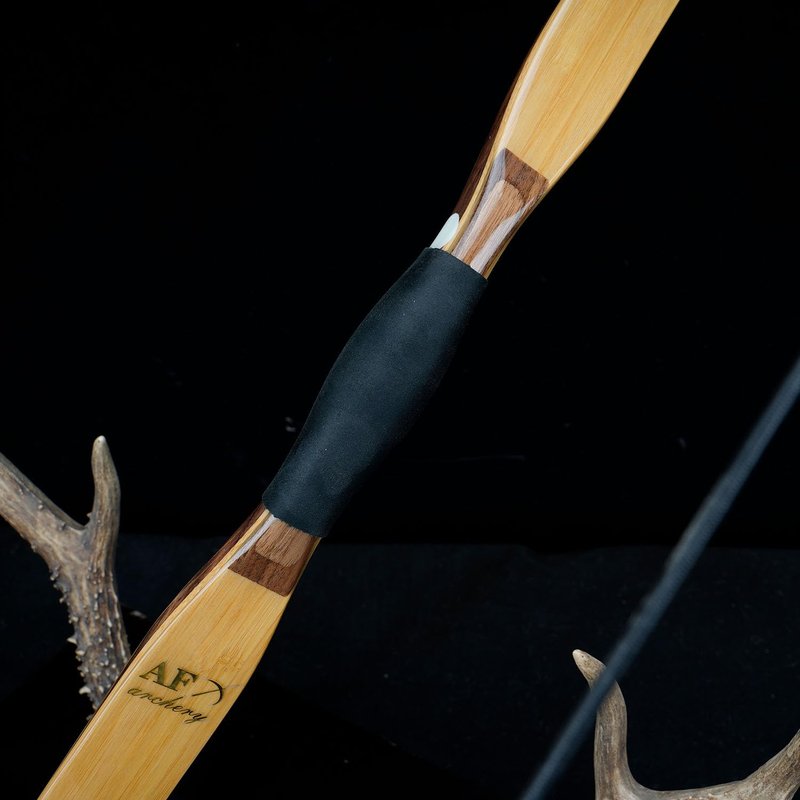 AF Archery Recurve Bow Traditional Horse Bow for Mounted Archery and Precision Shooting, Sicai Bow Peak Heritage of Ming Dynasty(45lbs, Bamboo)
