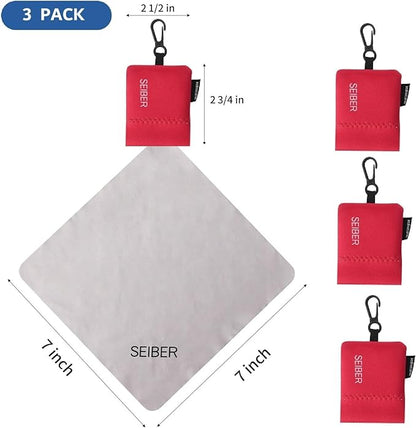 SEIBER Eyeglass Cleaning Microfiber Cloth, 7 x 7 inch Glasses Cloth