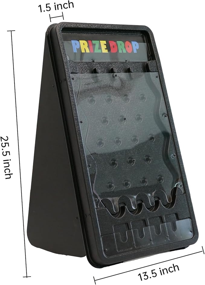 iElyiEsy Mini Tabletop Plinko Board Game -4slots Prize Drop Board with 8 Customizable Pucks – Foldable Prize Drop Game for Family Gatherings Classroom and Carnival-Style Events (25x14 Prize Drop)