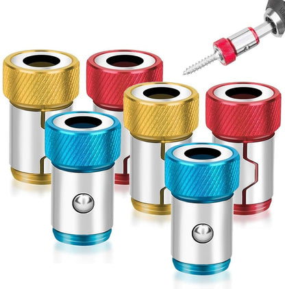 6 PCS Upgraded Screwdriver Head Magnetic Ring, 1/4 Inch/6.35mm Universal Screw Magnetizer Ring for Hex Screwdriver & Power Bits (Mix)