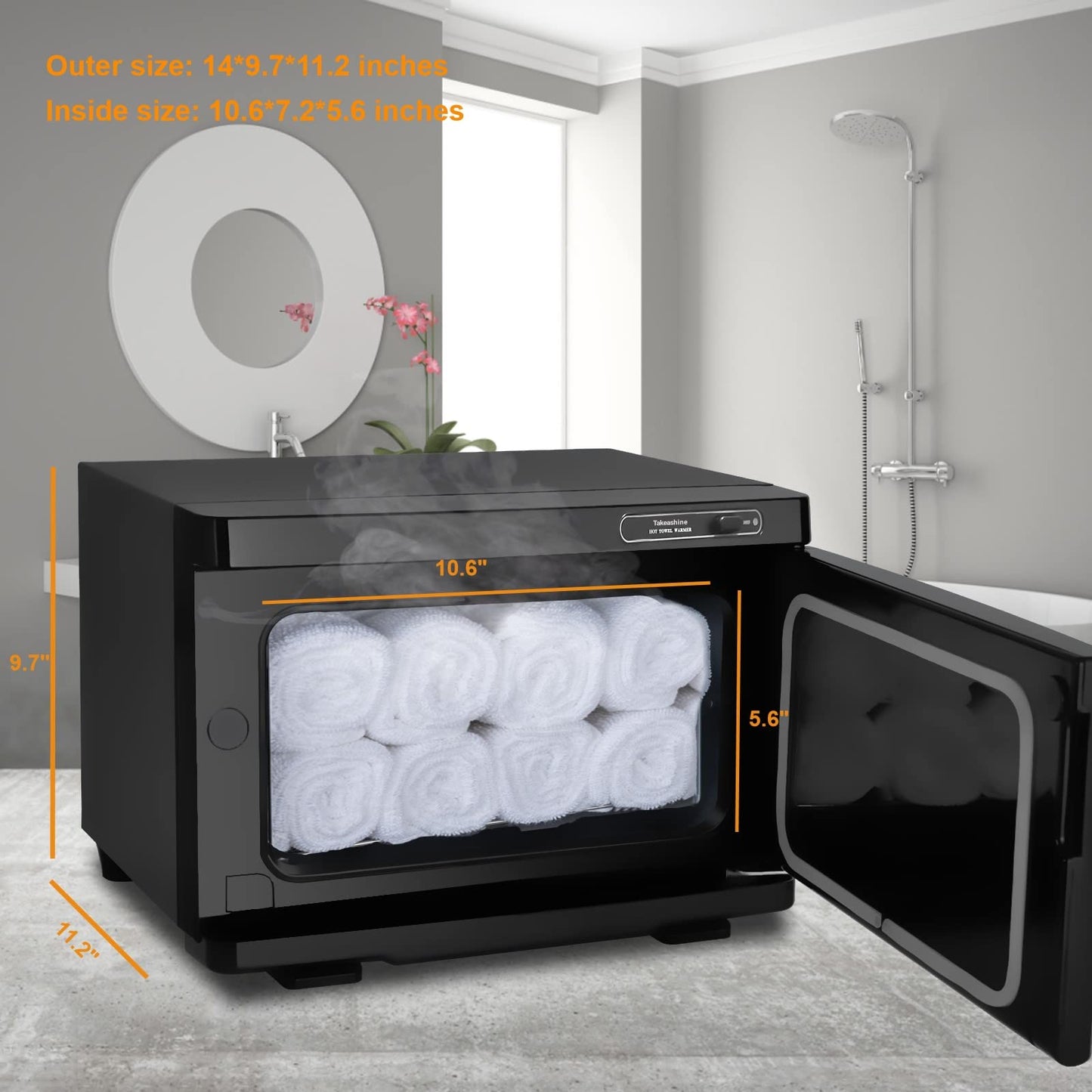 Towel Warmer, 8L Facial & Spa Towel Warmer Auto Reheat, Hot Towel Warmer Cabinet for Estheticians, Professional Towel Warmer for Salon, Spa, Massage