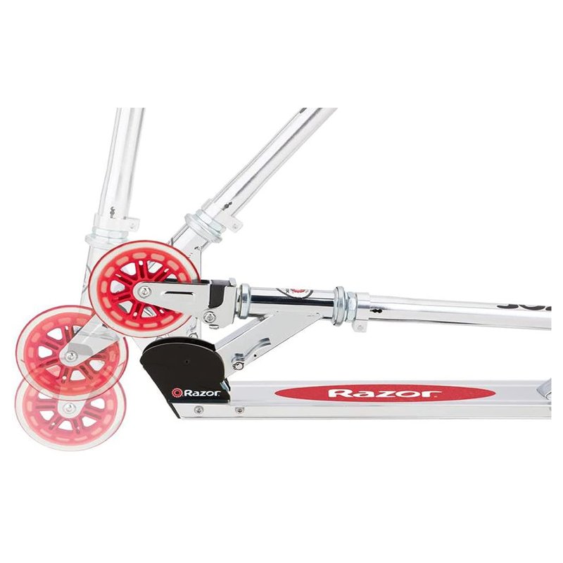 Razor A3 Kick Scooter for Kids - Larger Wheels, Front Suspension, Wheelie Bar, Lightweight, Foldable, and Adjustable Handlebars