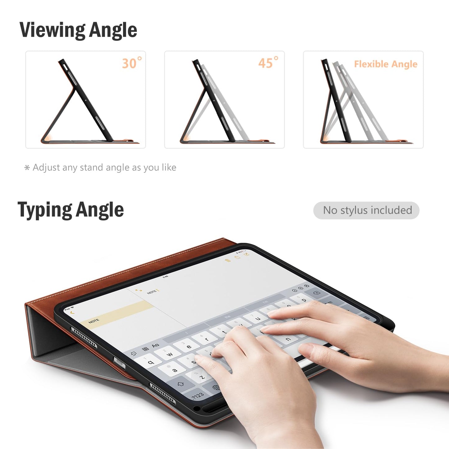 Antbox for iPad Air 13 Inch Case 2026 M4 /2025 M3 /2024 M2, Built-in Pencil Holder, Fully Supports Pencil Pro and Pencil (USB-C), Auto Sleep/Wake Function PU Leather iPad Air 13'' Cover (Brown)