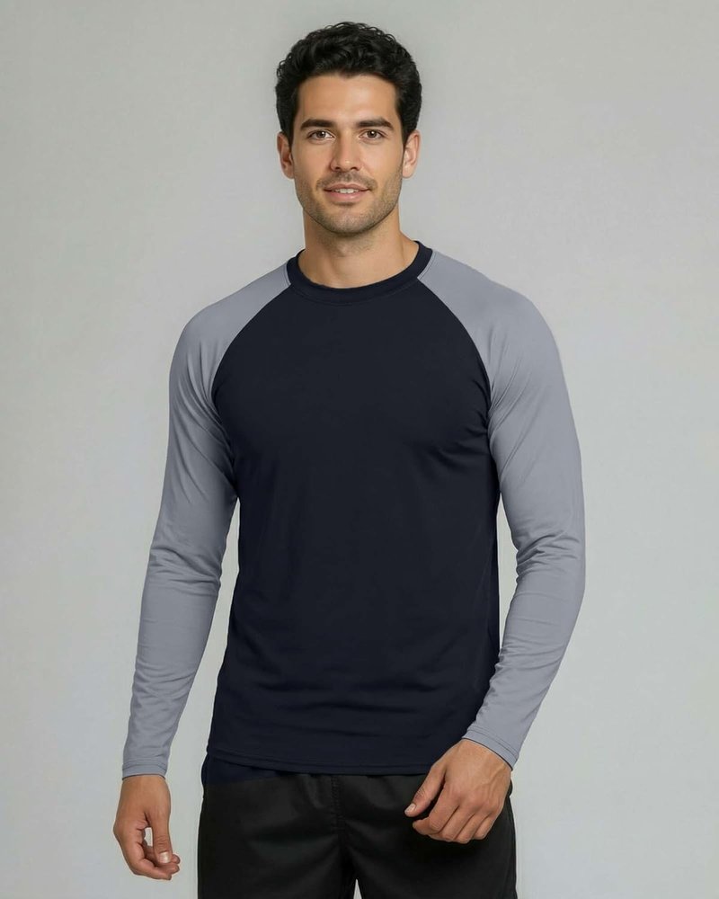 Real Essentials Men's Long Sleeve Rash Guard Shirt - UPF 50+ UV Sun Protection | Quick Dry, Big & Tall
