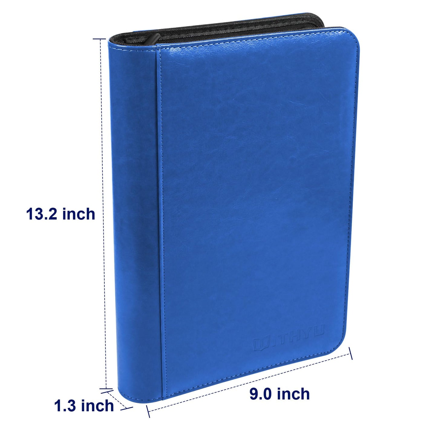 Cash Album with 180 Pockets – WITHYU Ringless Banknote Collection Album with Clear Non-PVC Sleeves for Storing Banknotes, Bills, Tickets, and Collectibles (Deep Blue)