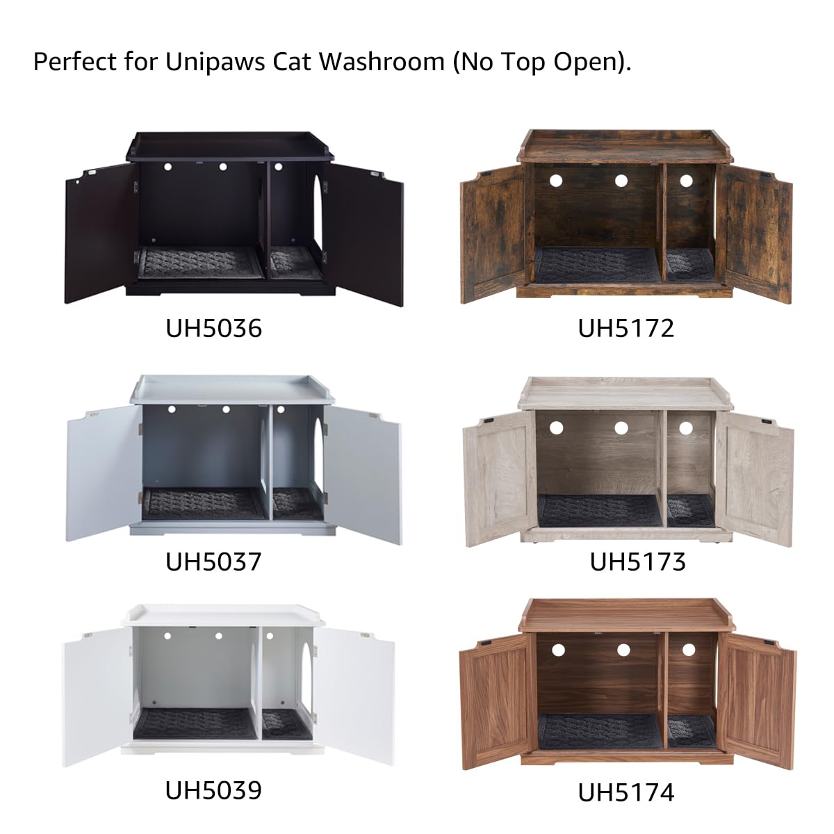 unipaws Cat Litter Trapping Mat, Litter Box Scatter Control Pad, Litter Free Floors and Urine Waterproof, Gentle on Paws, No Phthalate