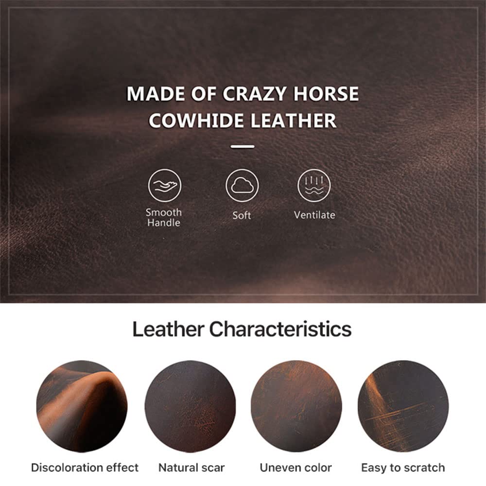 CONTACTS Full Grain Leather Watch Case Cufflink Box with Pad Tie Case Travel Multifunction Jewelry Accessories Organizer Storage Roll