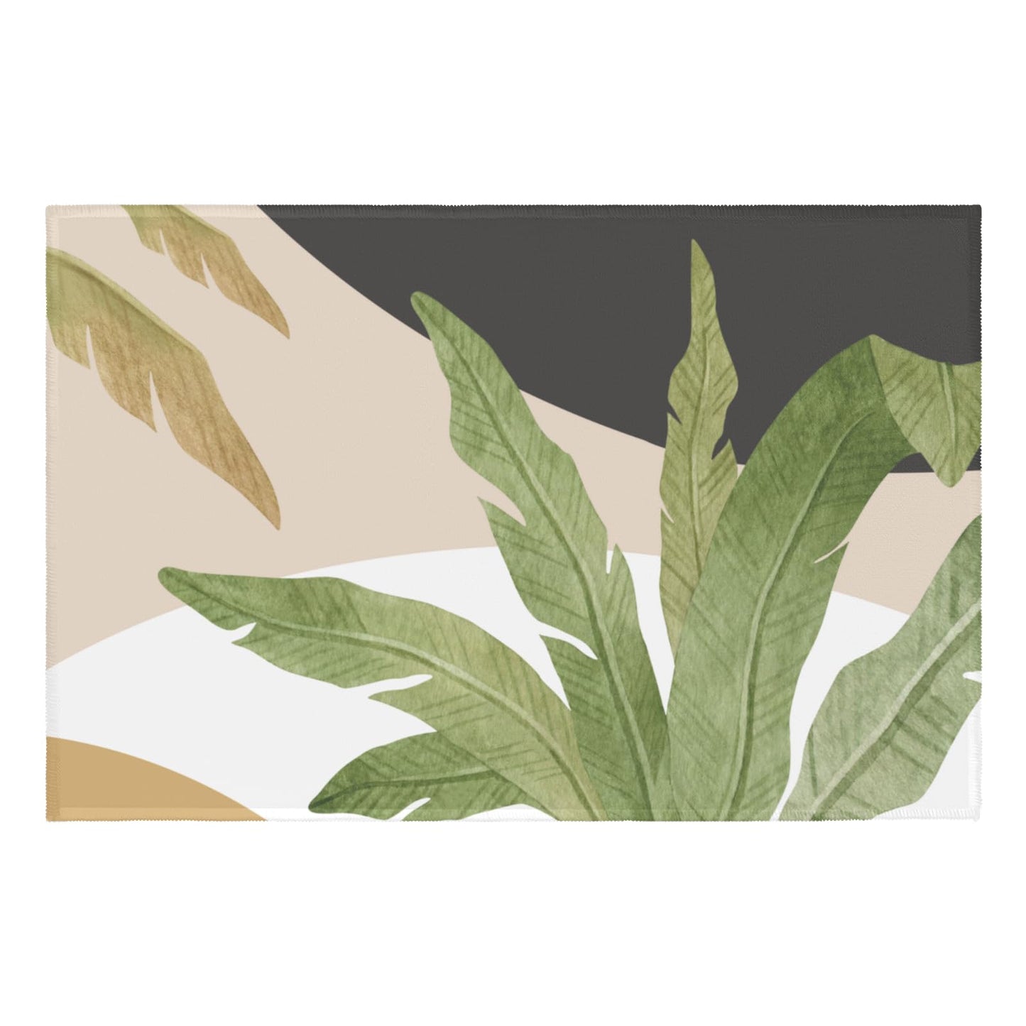Kwlegh Tropical Area Rug Hawaiian Plant Leaf Carpet Sage Green Palm Tree Washable Entry Rug Jungle Outdoor Front Door Mat 24x35 Inch Absorbent Non-Slip Throw Rugs for Bathroom Kitchen