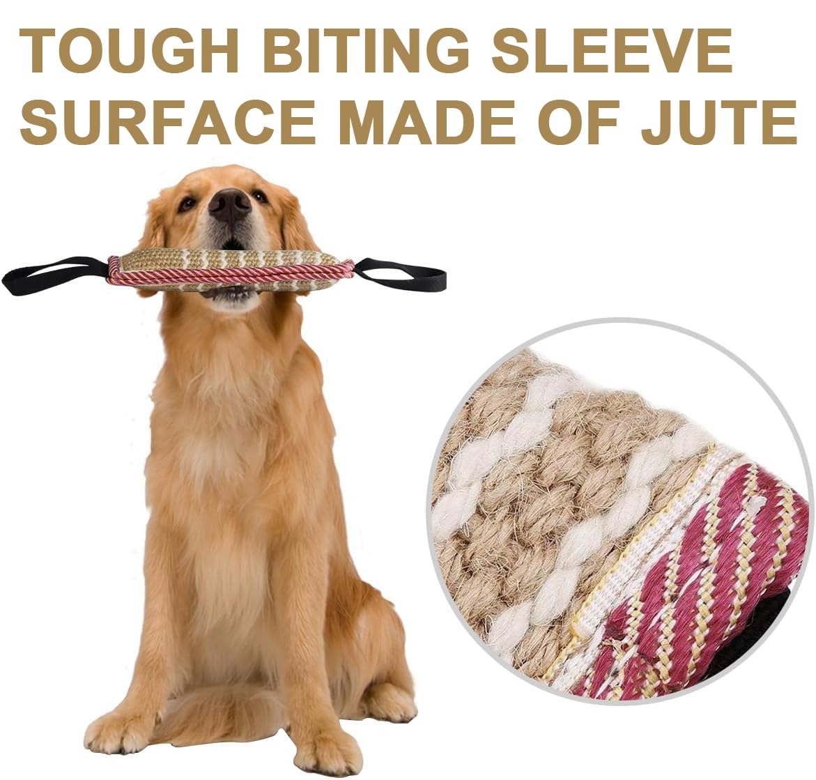 Storystore Dog Tug Toy Dog Training Bite Pillow Jute Bite Toy - Best for Tug of War, Puppy Training Interactive Play - Interactive Toys for Small and Medium Dogs (Striped, 11.8" x 3.15")