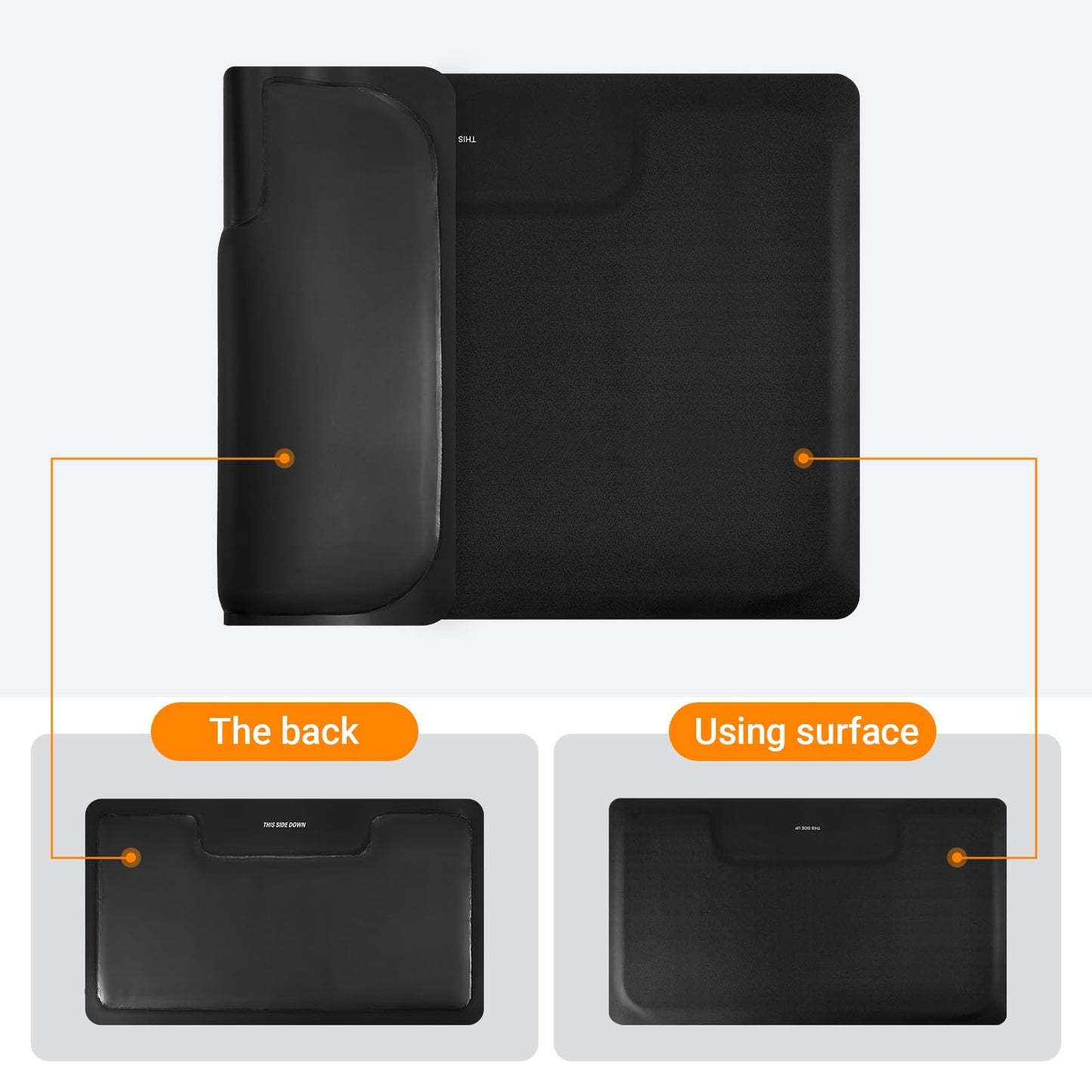 Salon Barber Floor Mat Anti Fatigue for Hairstylist Standing 3' x 4', 1/2'' Thick Comfort Matt Square Base for Salon Styling Chair, Hair Cutting Hairdressing Beauty Equipment