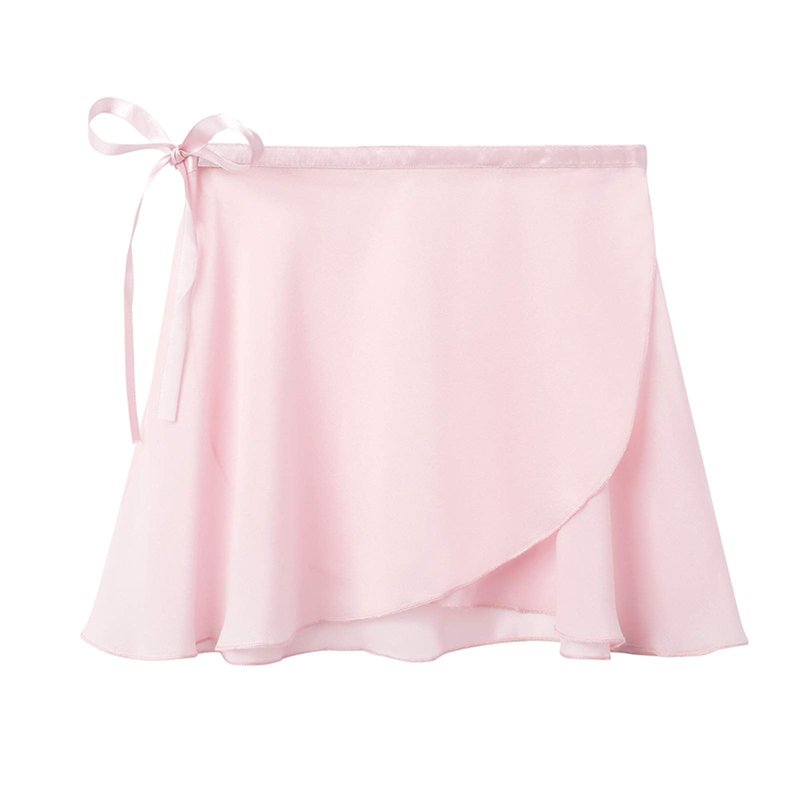 Stelle Ballet Skirts for Girls Toddler Dance Skirt Chiffon Kids Ballet Wrap Skirts (Pink (Adjustable Tie), 7-9 Years)