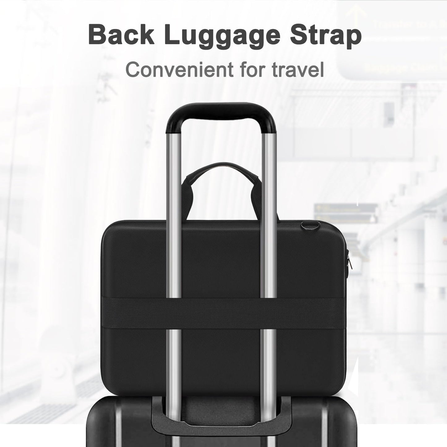 MOSISO Laptop Bag for Men,15-16 inch Computer Bag Compatible with MacBook Air 15 inch/Pro 16 inch, HP, Dell, Lenovo, Asus, Acer, Hard Shell Laptop Case with Front Pocket&Shoulder Strap, Black