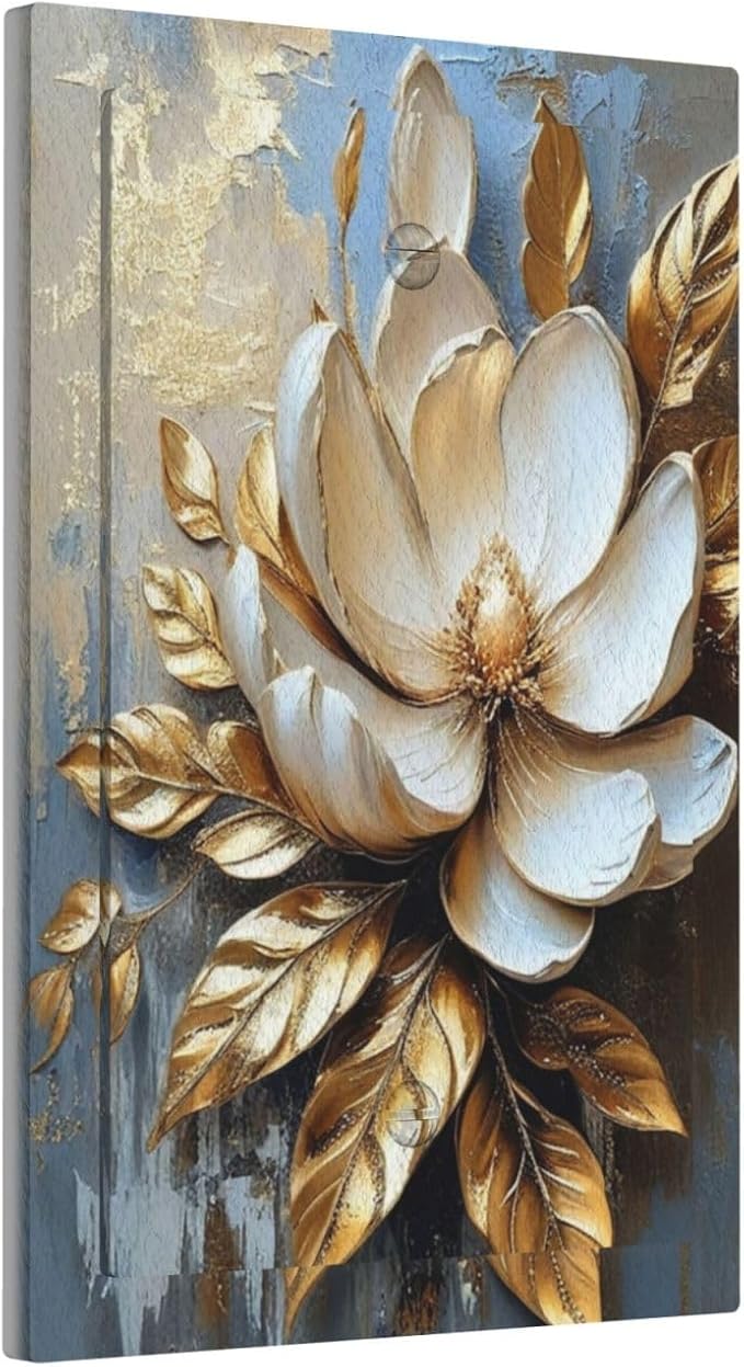 Decorative Art Light Switch Covers Gilded Bloom 1 Gang No Device Blank Switchplate Electrical Faceplate for Home Decor