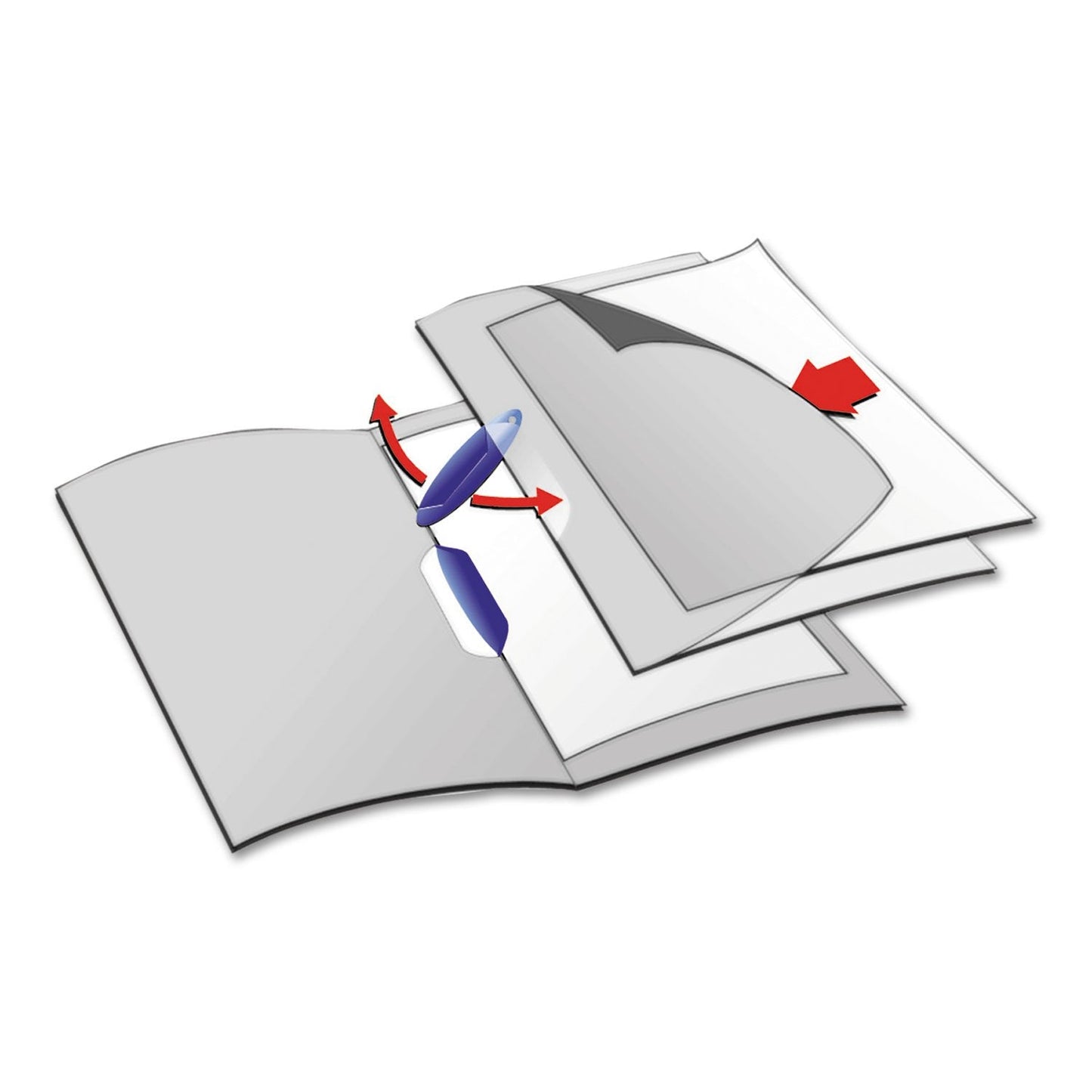 Durable Report Cover with SWINGCLIP - Letter-Size 8.5" x 11" Inches - Holds Up to 30 Pages - Clear Cover and Black Clip - Box of 25