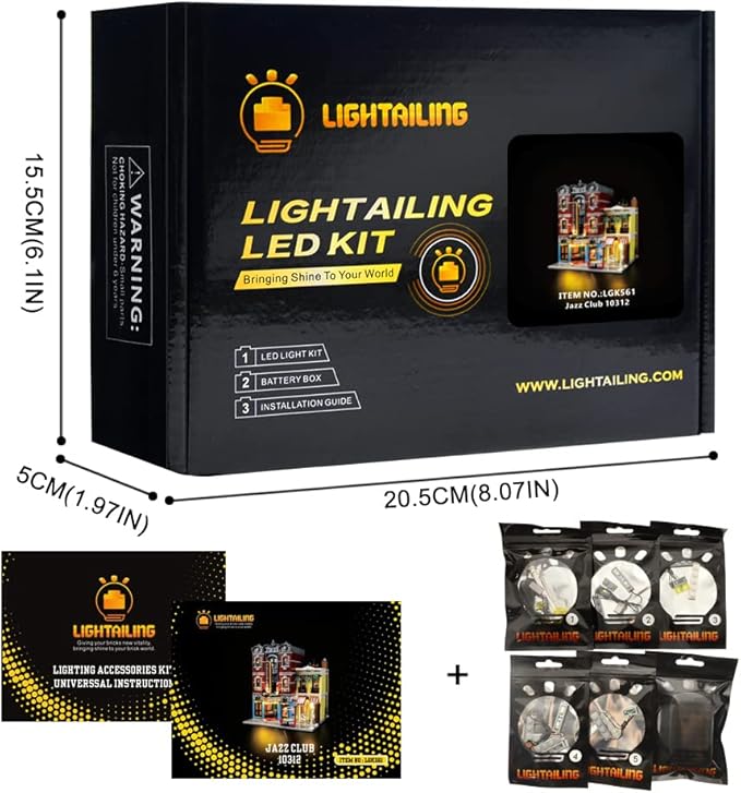Lightailing Light for Lego- 10312 Jazz-Club - Led Lighting Kit Compatible with Lego Building Blocks Model - NOT Included The Model Set