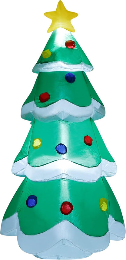 DR.DUDU 5 FT Inflatable Christmas Tree, LED Light up Xmas Tree Blow up Decorations for Christmas Party Indoor Outdoor Yard Garden Lawn Holiday Party