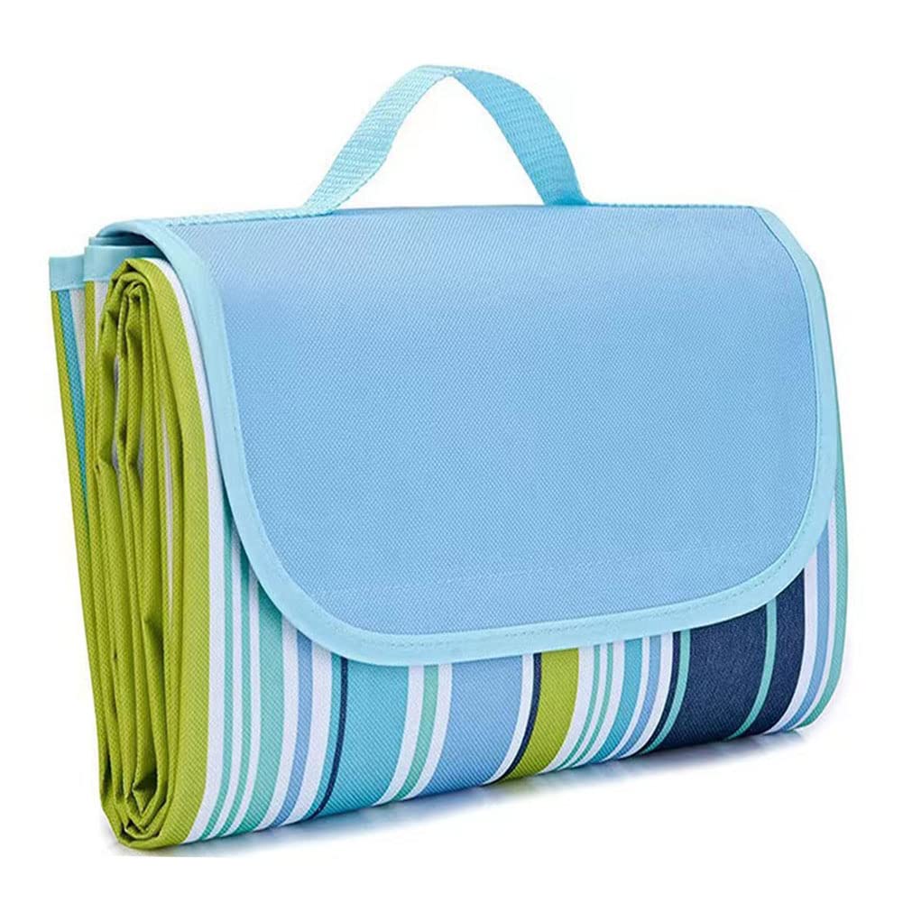 PUPOPIK Extra Large Beach Blanket Outdoor Picnic Blankets, Foldable Waterproof Sand Free Beach Mats Picnic Mat for Festival BBQ Park Grass Lawn Camping Hiking Travel Concerts (Blue 2, 80x60 in)