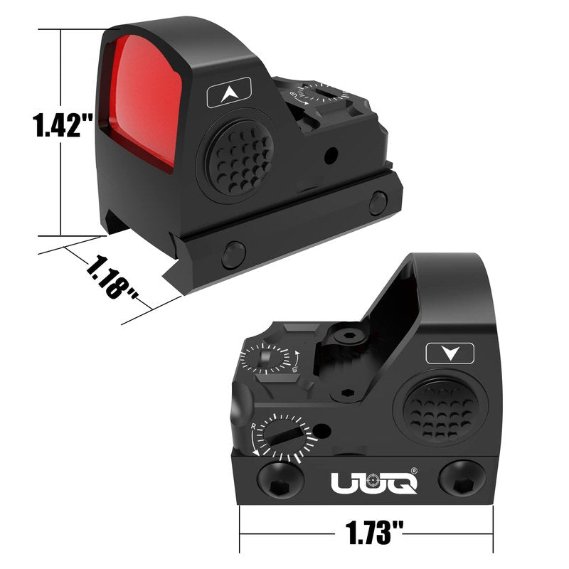 UUQ Mini Reflex Red Dot Sight Shake Awake Optic Sight for Rifles, Pistols and Shotguns 2MOA,12 Brightness Adjustment Red Dot Scope,Suitable for RMR or 20mm Picatinny Rail